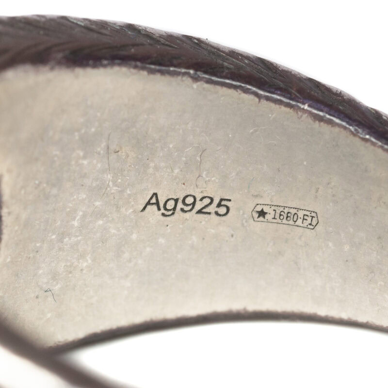Gucci Sterling Silver Interlocking GG 1660-FI Ring Size 20 + Box #63245