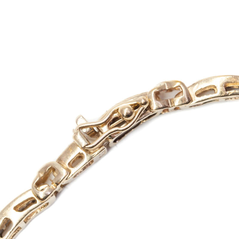 9ct Yellow Gold 0.50ct TW Channel Set Diamond Bracelet 17cm #62970