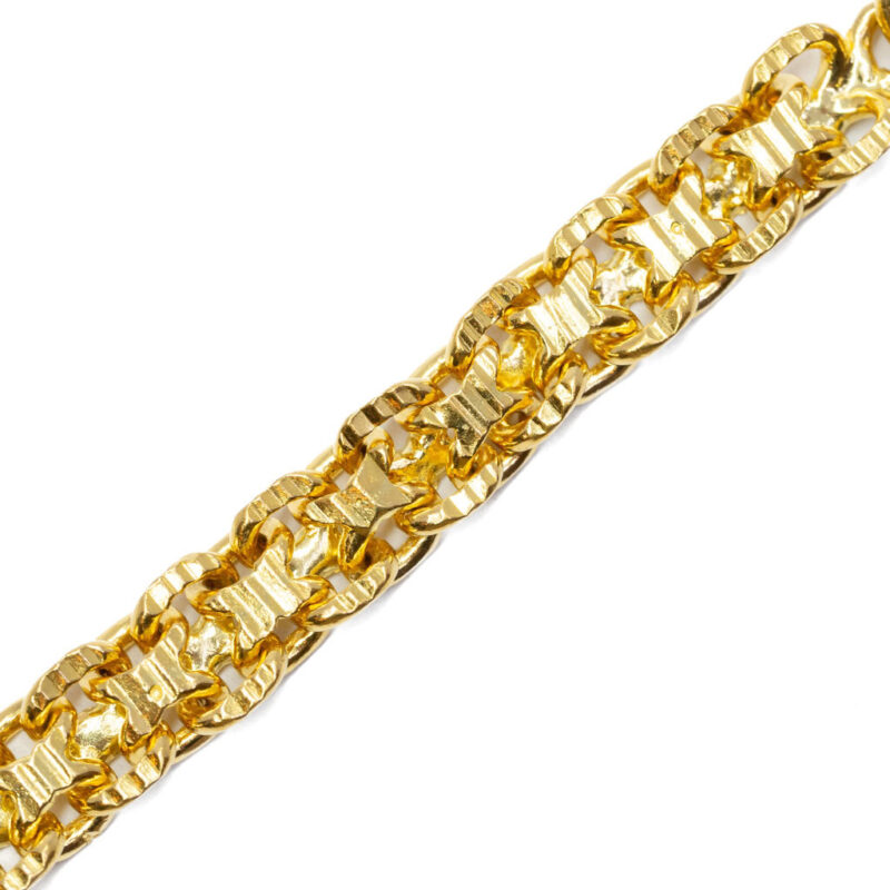 24ct Yellow Gold Bracelet 17.5cm & 36.7 grams #63398