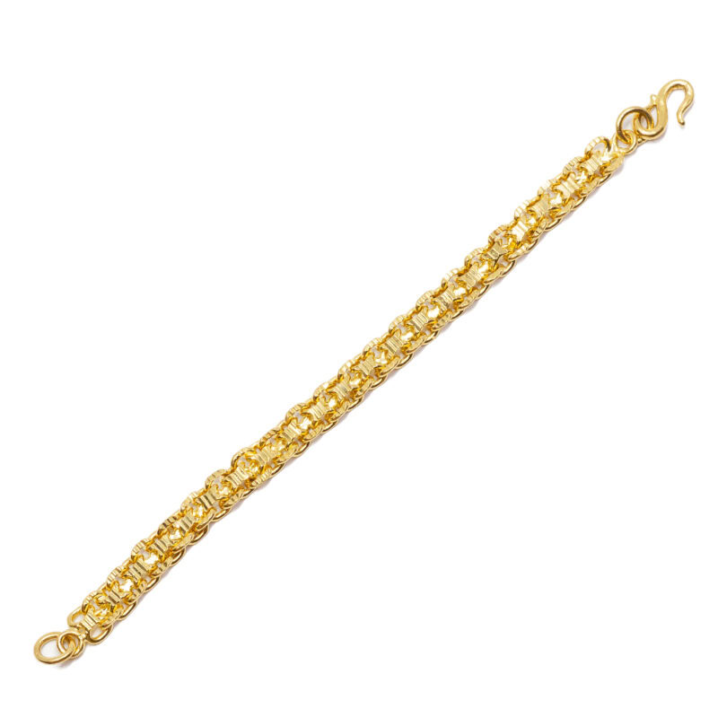 24ct Yellow Gold Bracelet 17.5cm & 36.7 grams #63398