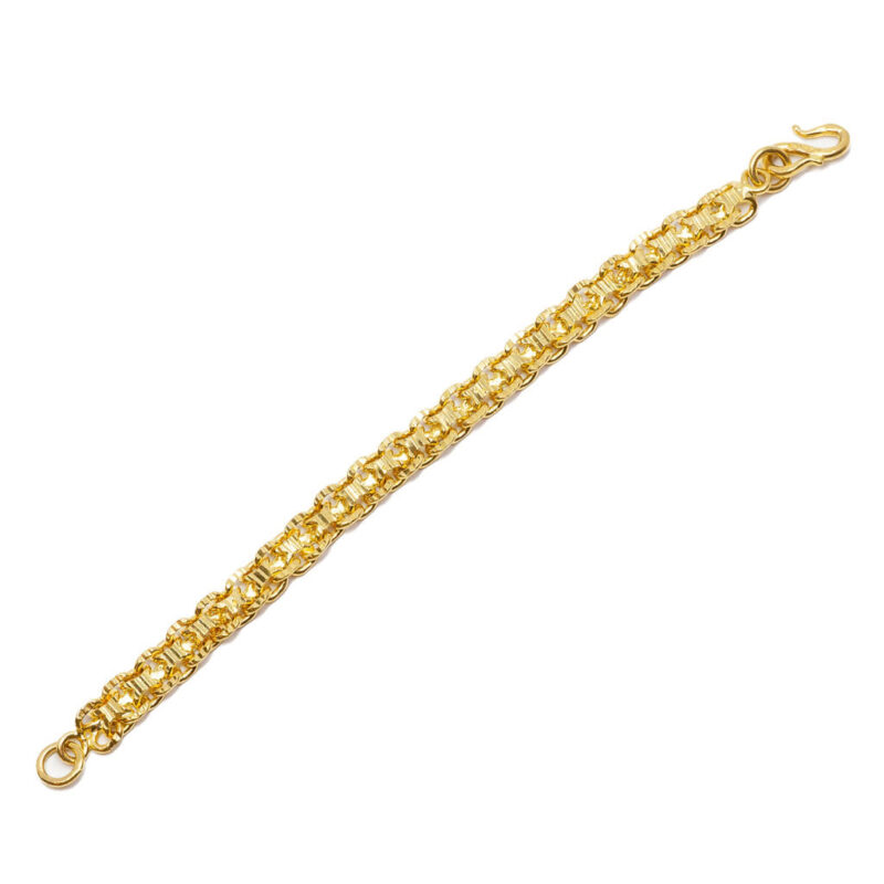 24ct Yellow Gold Bracelet 17.5cm & 36.7 grams #63398