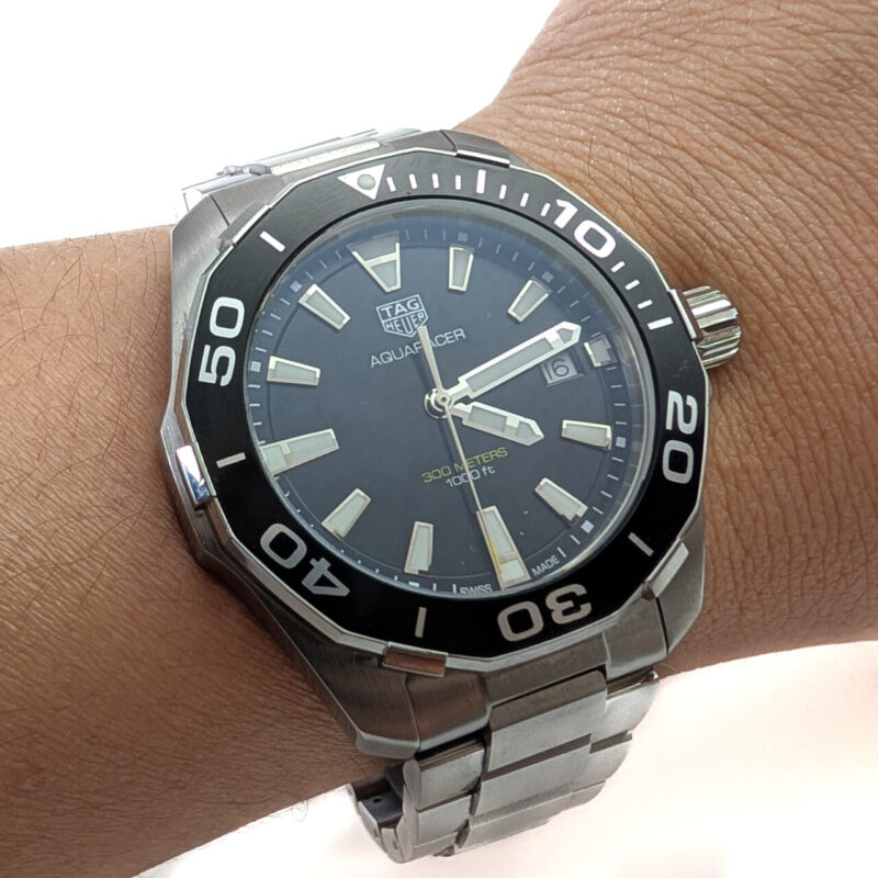 Tag Heuer Aquaracer WAY111A 41mm Black Dial Watch #63210