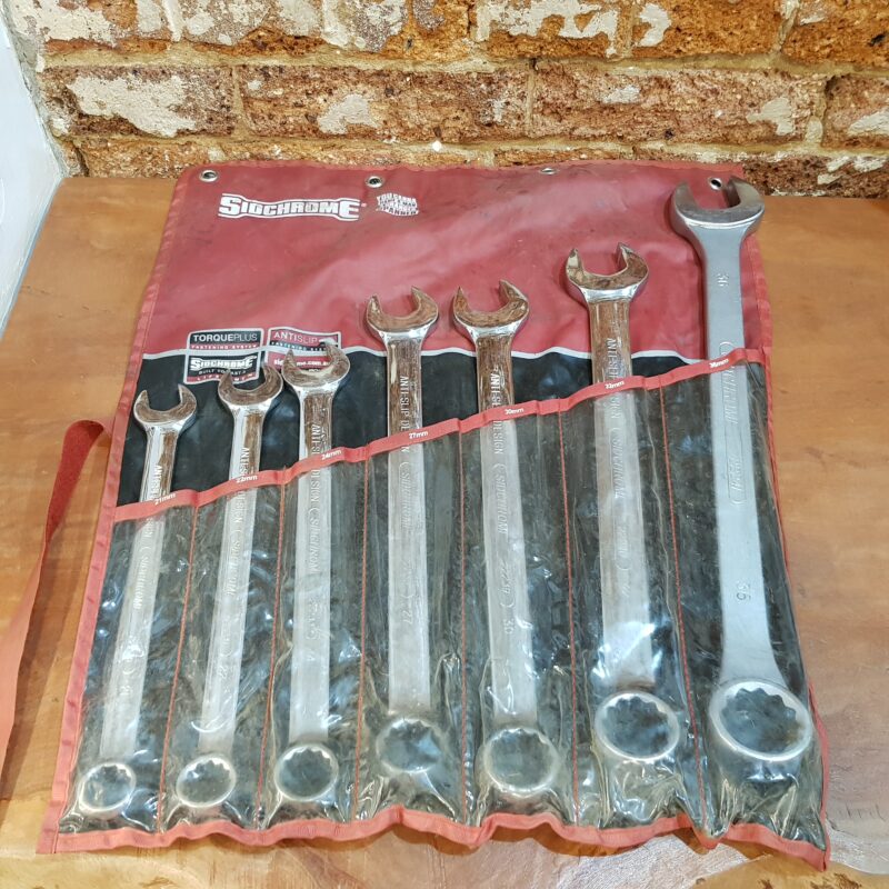 Sidchrome 22209 7 Piece Ring & Open End Metric Large Size Spanner Set RRP $238 #63370