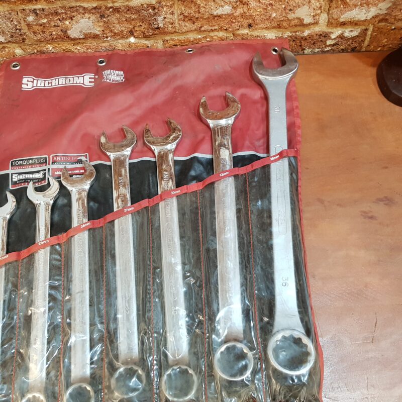 Sidchrome 22209 7 Piece Ring & Open End Metric Large Size Spanner Set RRP $238 #63370
