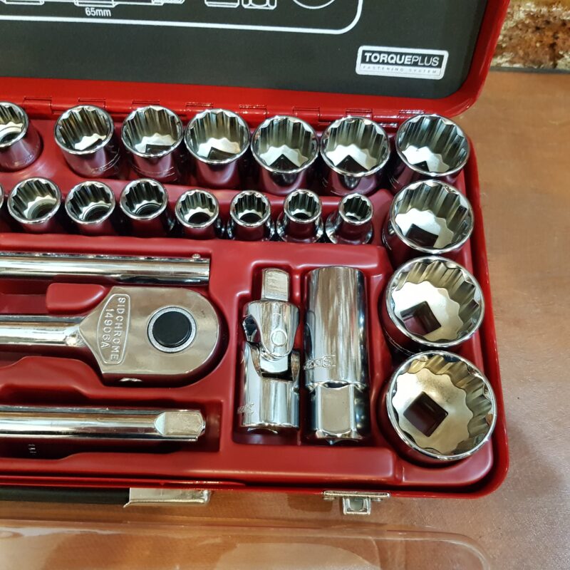 Sidchrome Scmt14105 40 Pce 1/2" Drive Metric & Imperial Socket Set Near-New Condition #63880