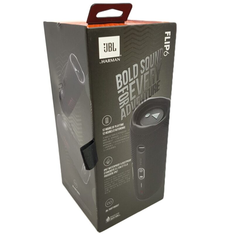 JBL FLIP 6 Portable Waterproof Speaker - Black (as-New in Box) #63888