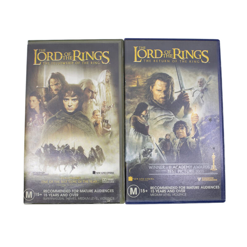 2x Sealed Lord of The Rings VHS Tapes Return of The King / Fellowship of The Ring #63423