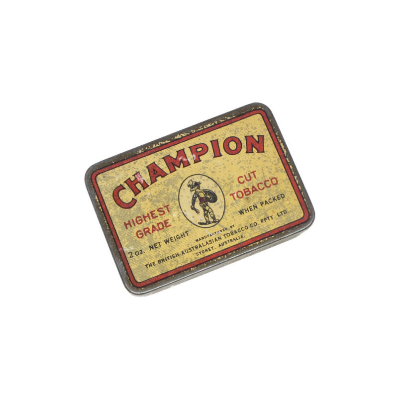 Empty Vintage Champion Australia 2 Oz. Tobacco Tin #63691