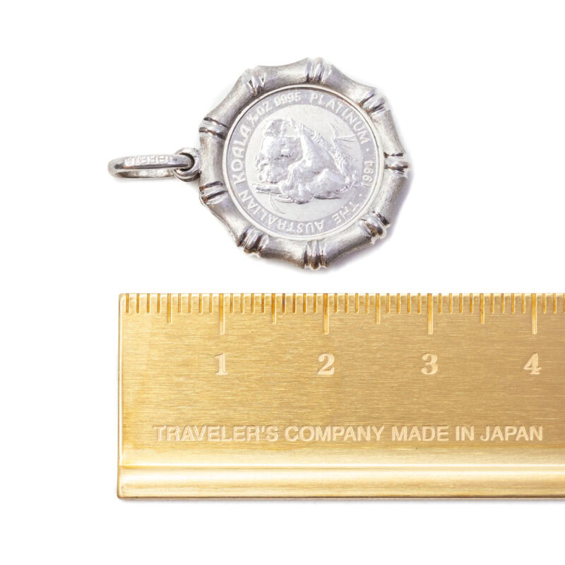 1994 Platinum 1/10 ounce Koala Coin in 18ct White Gold Bamboo Frame #63614