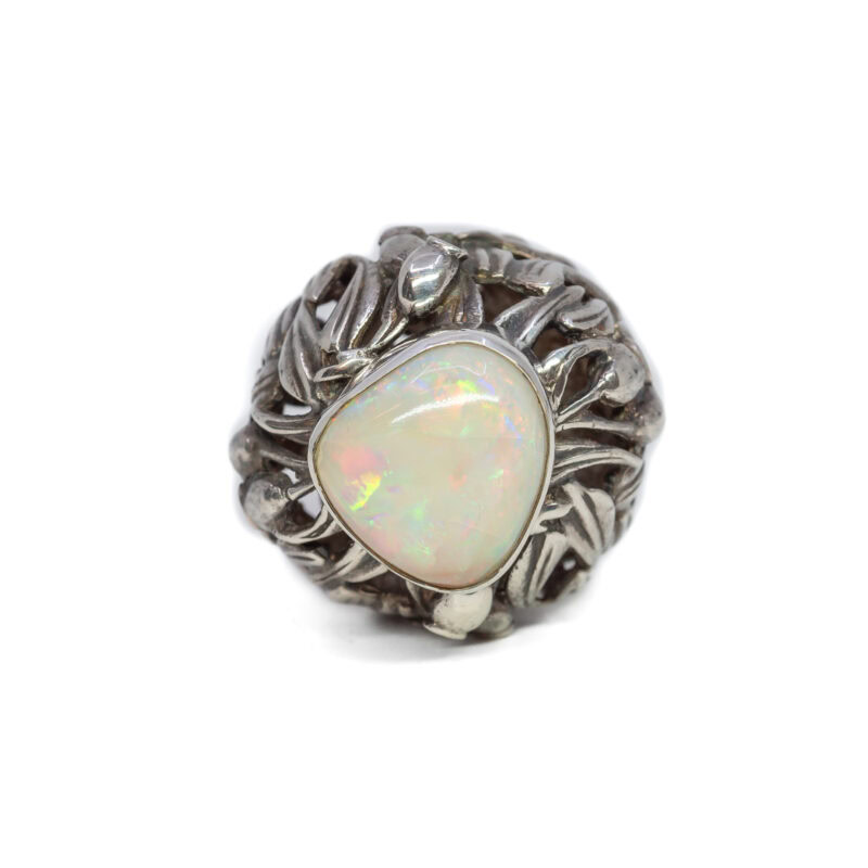 Hand-Made Sterling Silver Carmelle Opal Seal Pendant #63625
