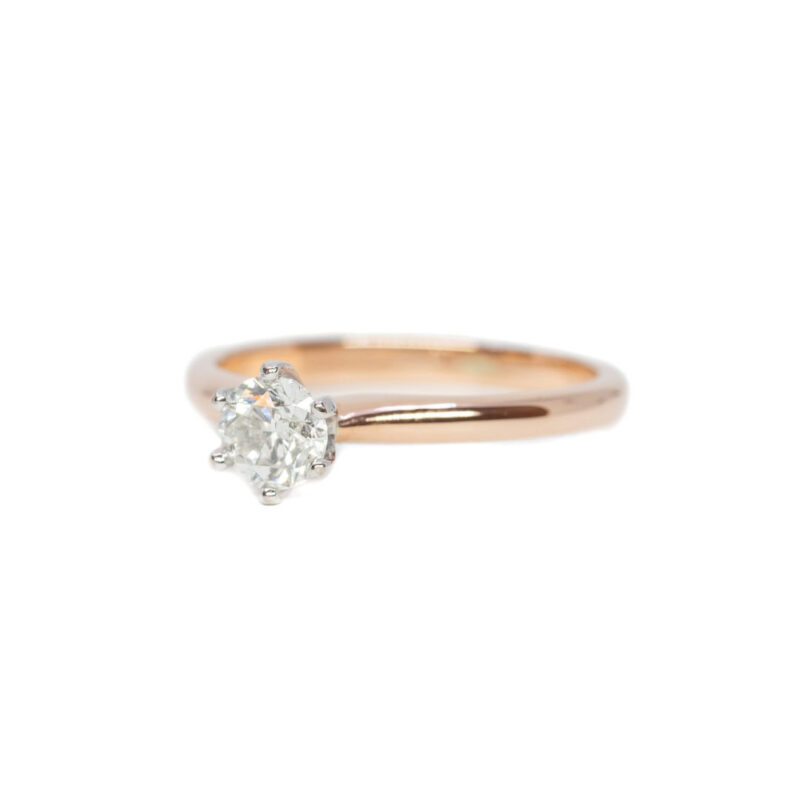 18ct Rose Gold 0.50ct Certified Solitaire Diamond Ring Size L 1/2 Val $4200 #63458