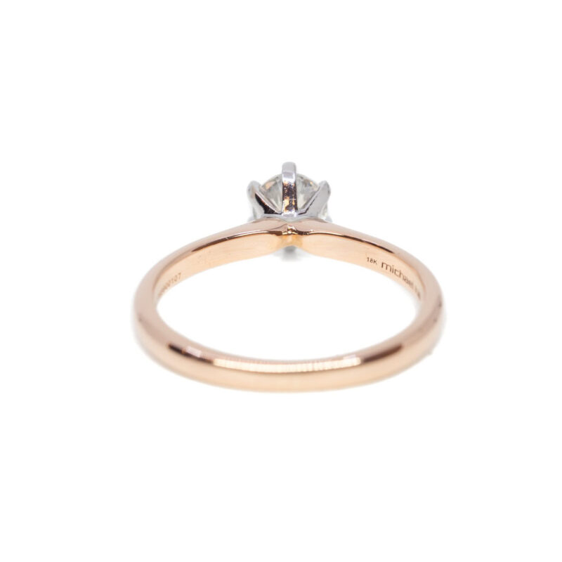 18ct Rose Gold 0.50ct Certified Solitaire Diamond Ring Size L 1/2 Val $4200 #63458