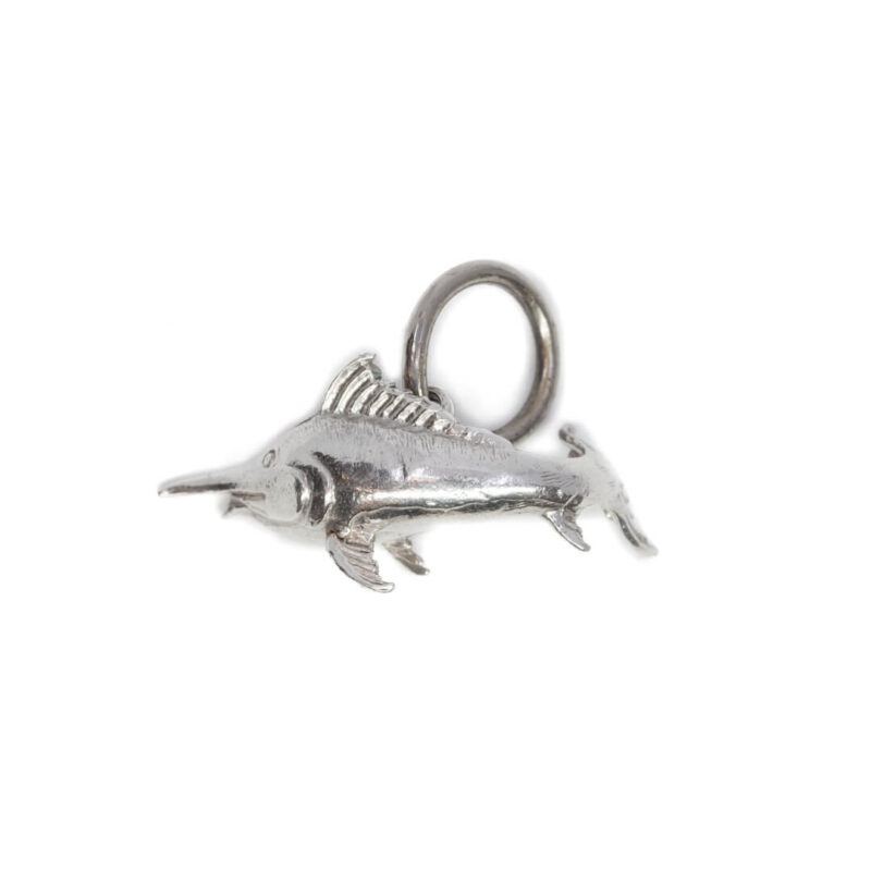 Sterling Silver Marlin Fish Pendant Charm #7138-16