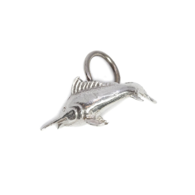 Sterling Silver Marlin Fish Pendant Charm #7138-16