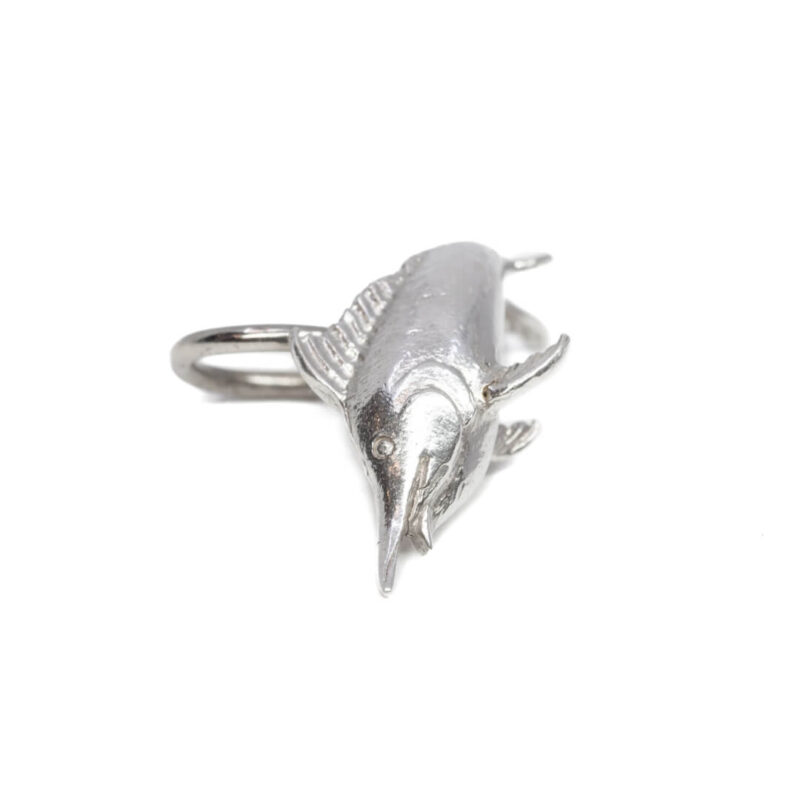 Sterling Silver Marlin Fish Pendant Charm #7138-16