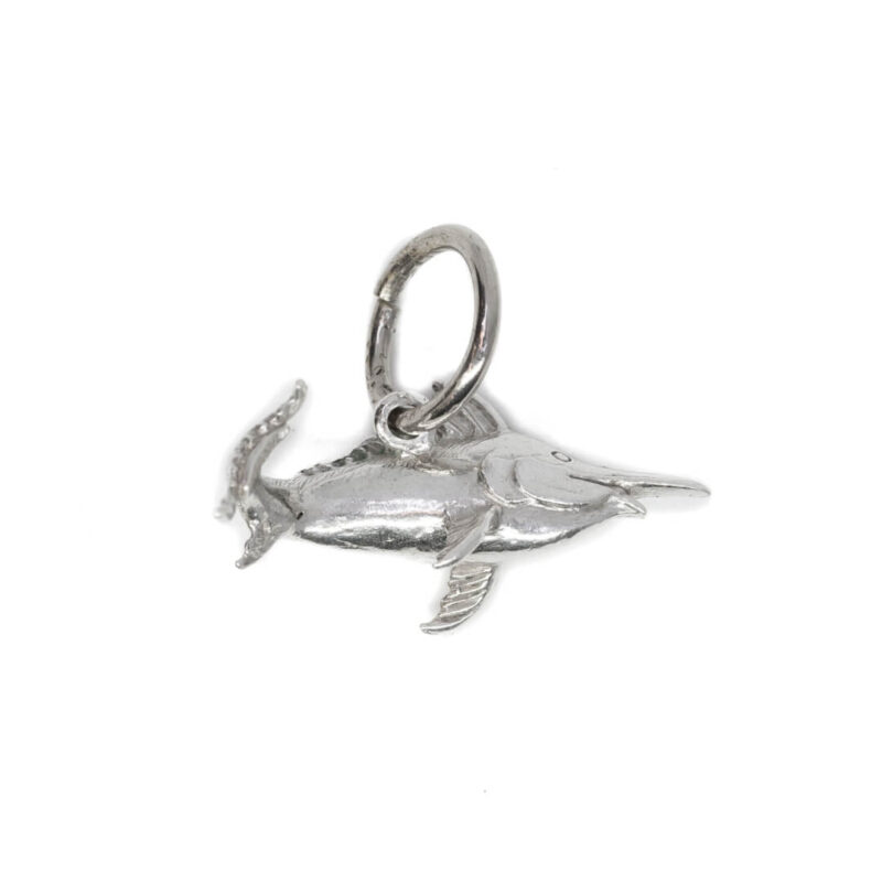 Sterling Silver Marlin Fish Pendant Charm #7138-16