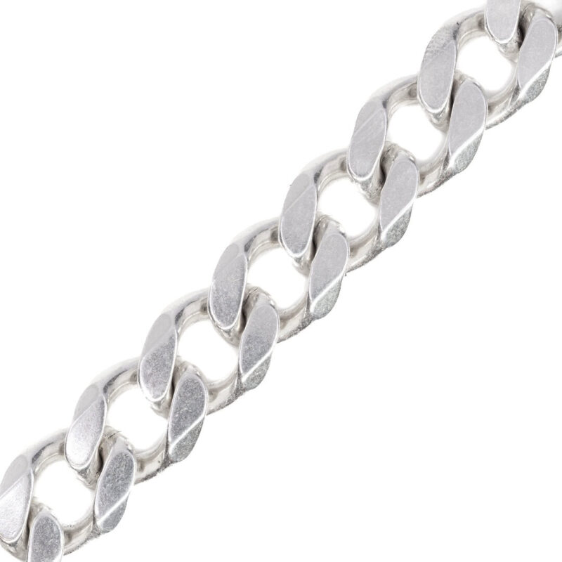 Sterling Silver Heavy Curb Link Chain Necklace 55cm #63694