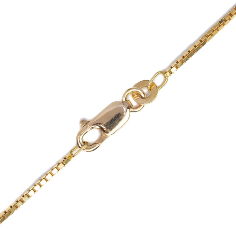 18ct Yellow Gold Box Link Chain Necklace 50cm #63974