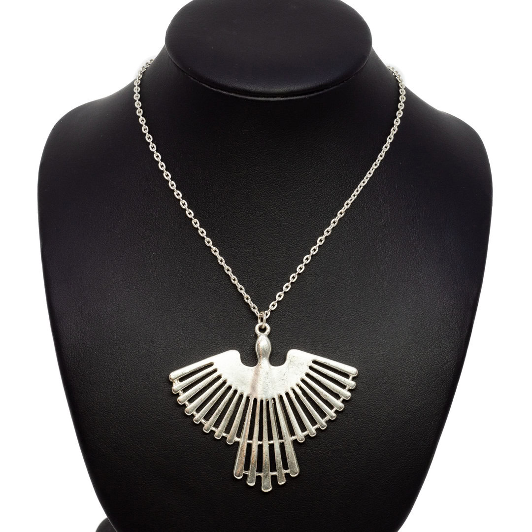 Silver Plated Necklace with Eagle Pendant 90cm #63841