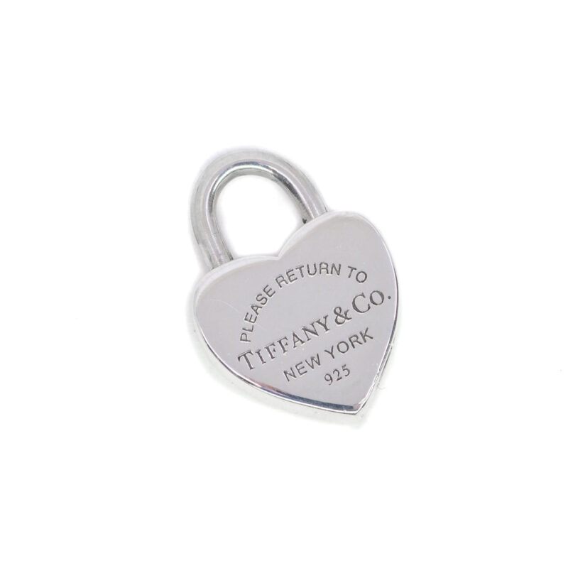 Tiffany & Co Sterling Silver Return to Tiffany Heart Padlock Pendant #63178-9