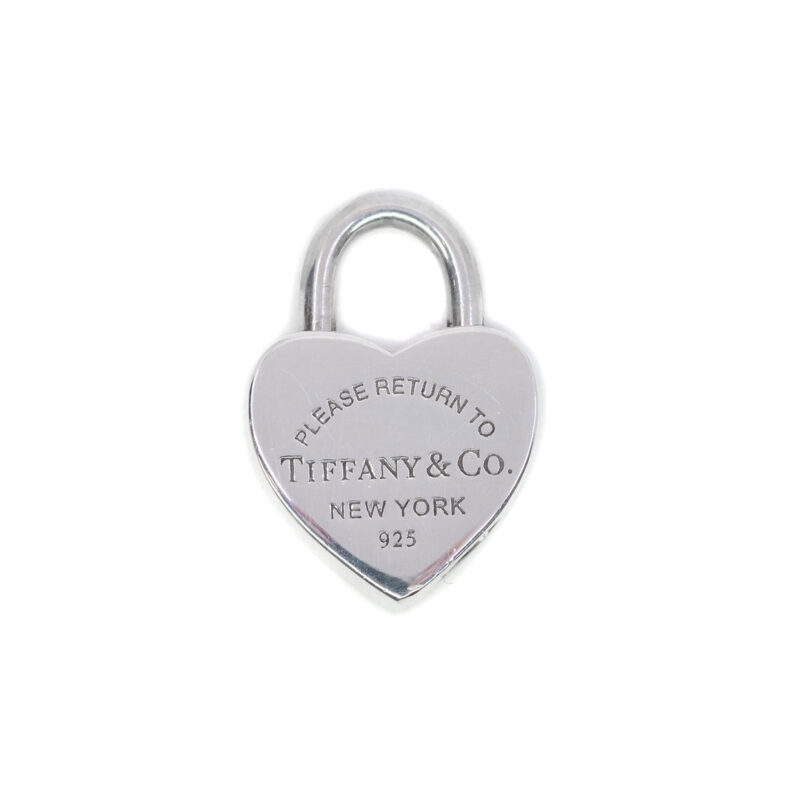 Tiffany & Co Sterling Silver Return to Tiffany Heart Padlock Pendant #63178-9