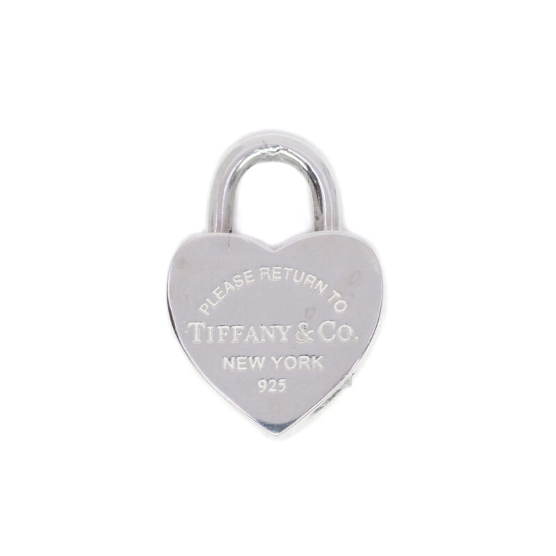 Tiffany & Co Sterling Silver Return to Tiffany Heart Padlock Pendant #63178-10