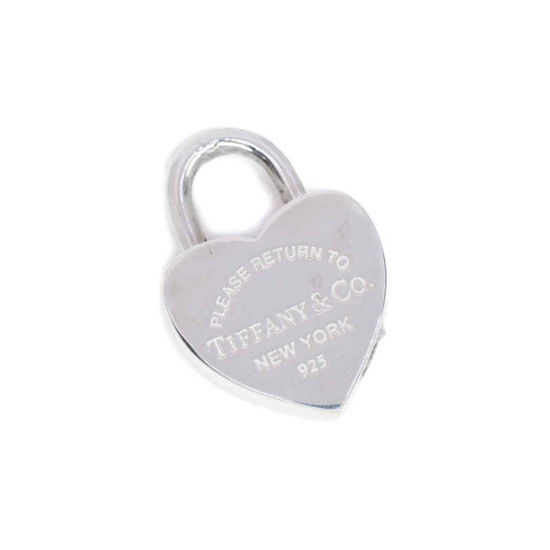 Tiffany & Co Sterling Silver Return to Tiffany Heart Padlock Pendant #63178-10