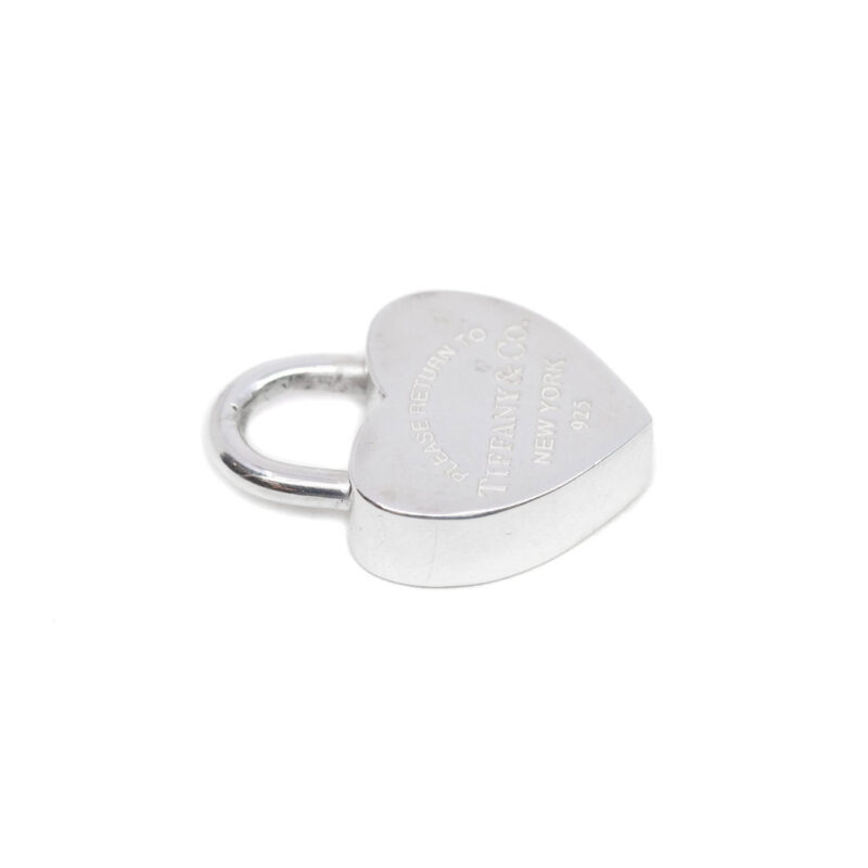 Tiffany & Co Sterling Silver Return to Tiffany Heart Padlock Pendant #63178-10