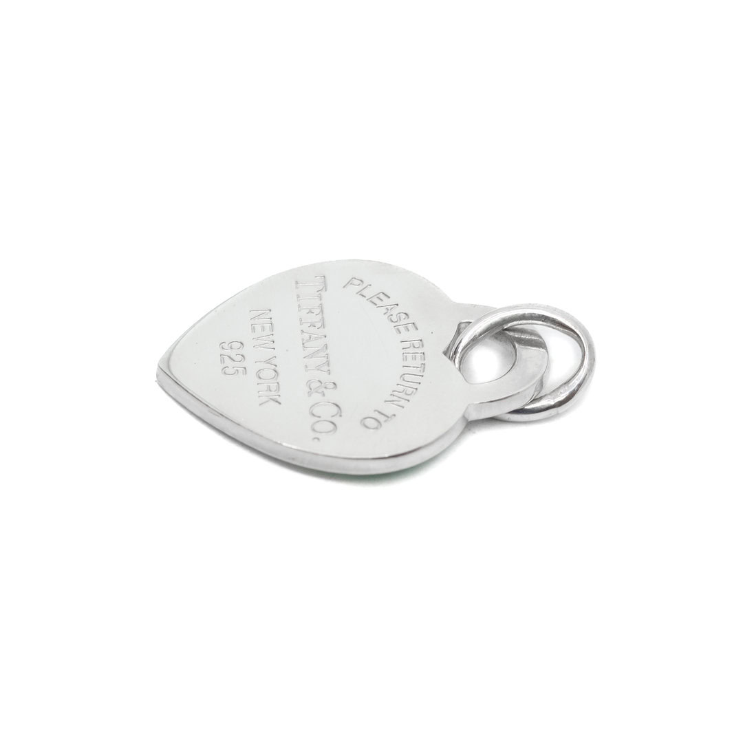 Tiffany & Co. Medium Return to Tiffany Blue Enameled Tag Sterling Silver Pendant #63178-5 Tiffany & Co. Medium Return to Tiffany Blue Enameled Tag Sterling Silver Pendant #63178-5 - Image 4