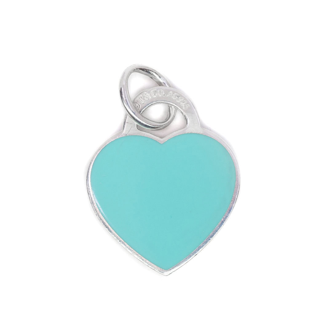 Tiffany & Co. Medium Return to Tiffany Blue Enameled Tag Sterling Silver Pendant #63178-5 Tiffany & Co. Medium Return to Tiffany Blue Enameled Tag Sterling Silver Pendant #63178-5 - Image 2