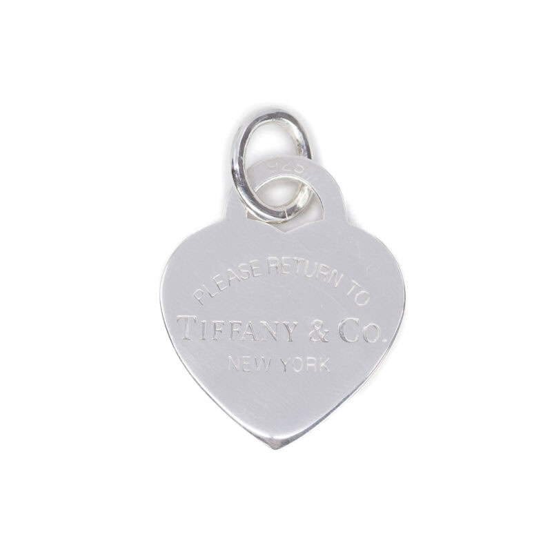 Tiffany & Co. Medium Return to Tiffany Blue Enameled Tag Sterling Silver Pendant #63178-5