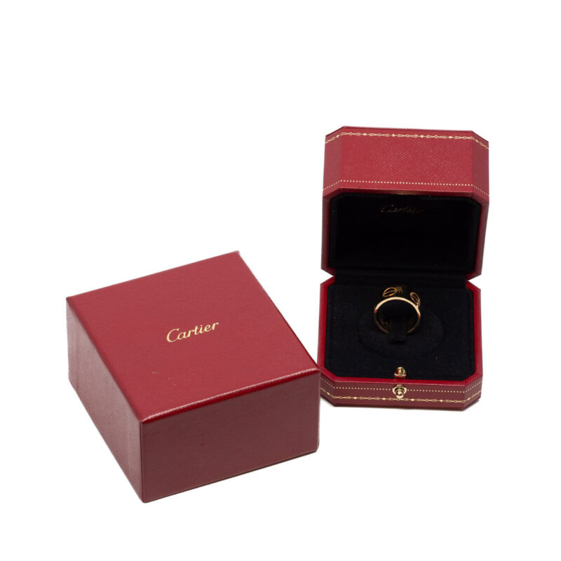 18ct Cartier Yellow Gold 11mm Love Ring RRP $6200 Size 58 - In Box + Certificate #63929