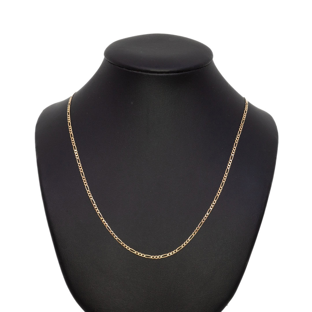 10ct Yellow Gold 3-1 Figaro Chain Necklace 55cm #64075
