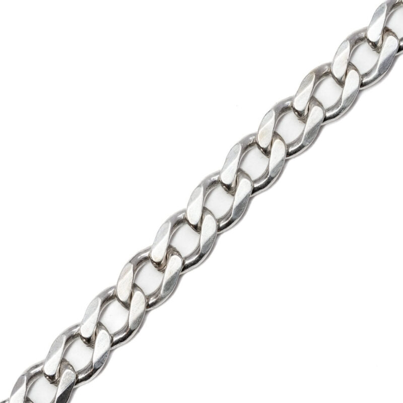 Sterling Silver Curb Link Necklace 55cm Made in Italy #64077