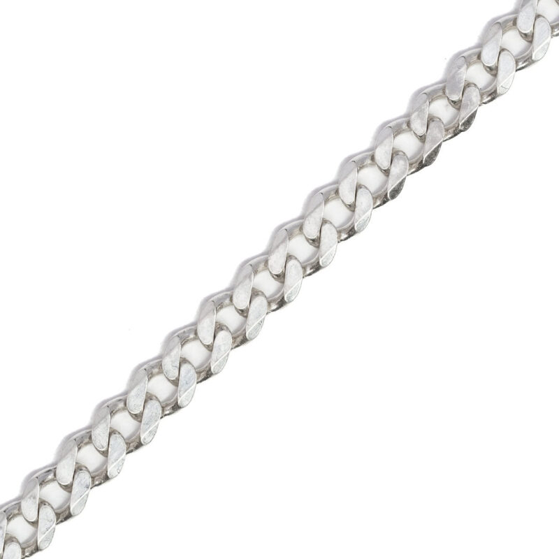 Sterling Silver Curb Link Chain Necklace 62cm #64096