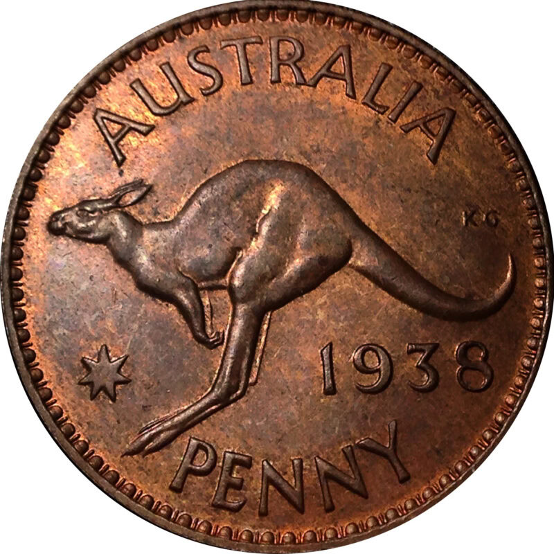 1 Australian Copper Penny - King George VI KGVI 1938-1952 Pick Your Year