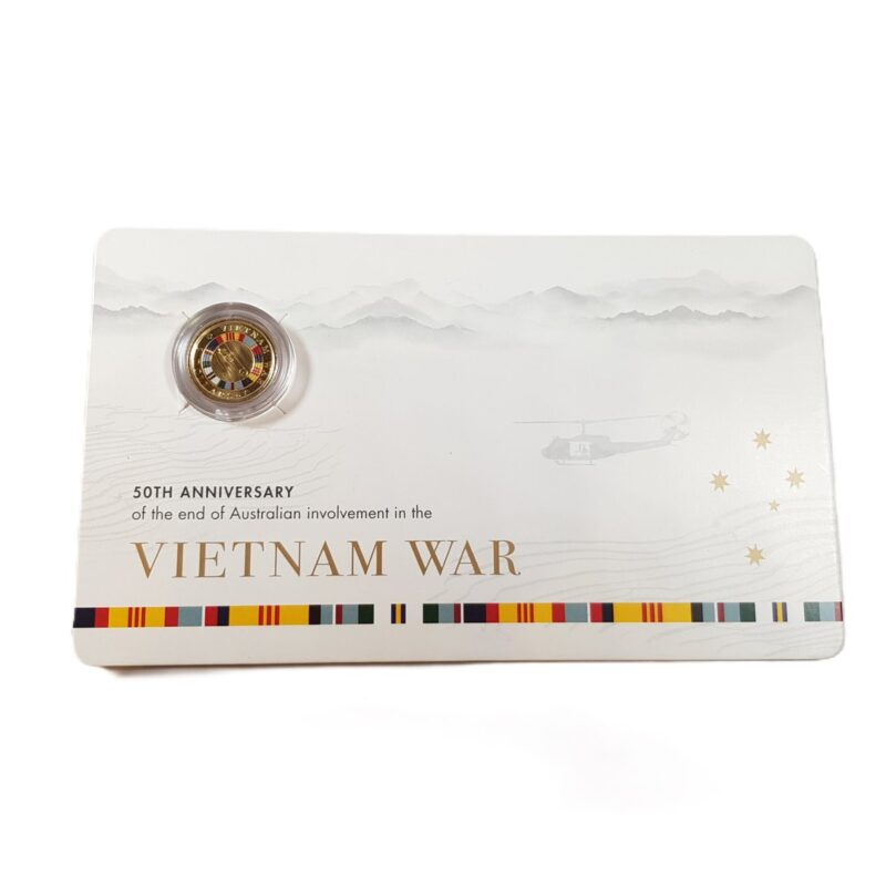 2023 50th Ann Vietnam War $2 'C' Mintmark Coloured Uncirculated Coin Card Ram #63808-1