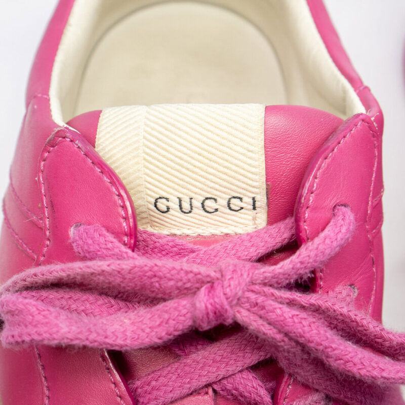 Gucci Rhyton Pink Low Trainers Shoes Size 9.5 #63765