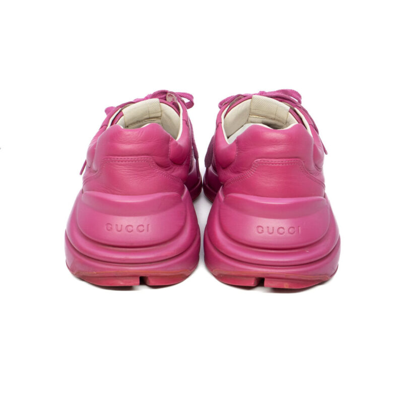 Gucci Rhyton Pink Low Trainers Shoes Size 9.5 #63765