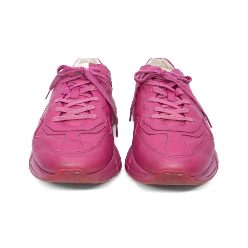 Gucci Rhyton Pink Low Trainers Shoes Size 9.5 #63765