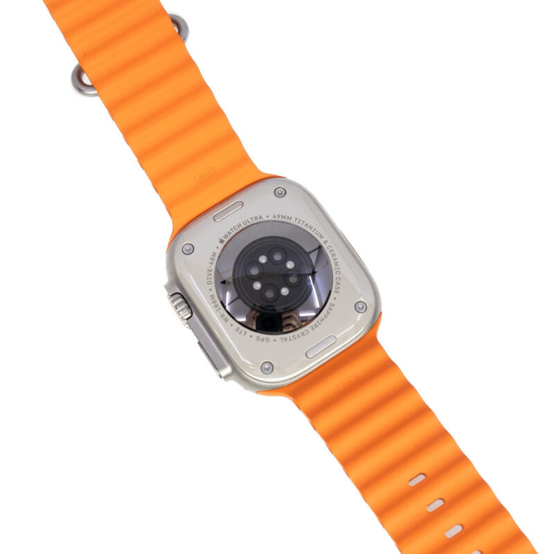 Apple Ultra 2 GPS + Cellular 49mm Watch - Titanium Case Orange Ocean Band A2986 #64072