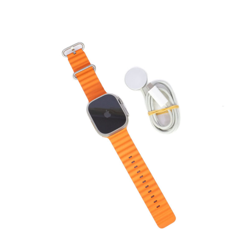 Apple Ultra 2 GPS + Cellular 49mm Watch - Titanium Case Orange Ocean Band A2986 #64072