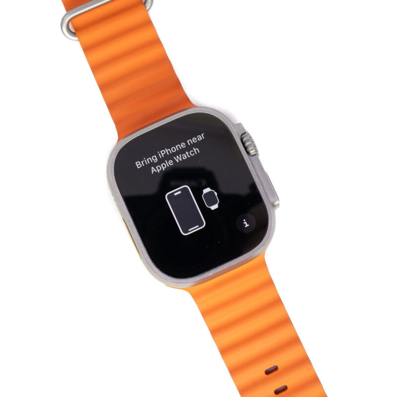 Apple Ultra 2 GPS + Cellular 49mm Watch - Titanium Case Orange Ocean Band A2986 #64072