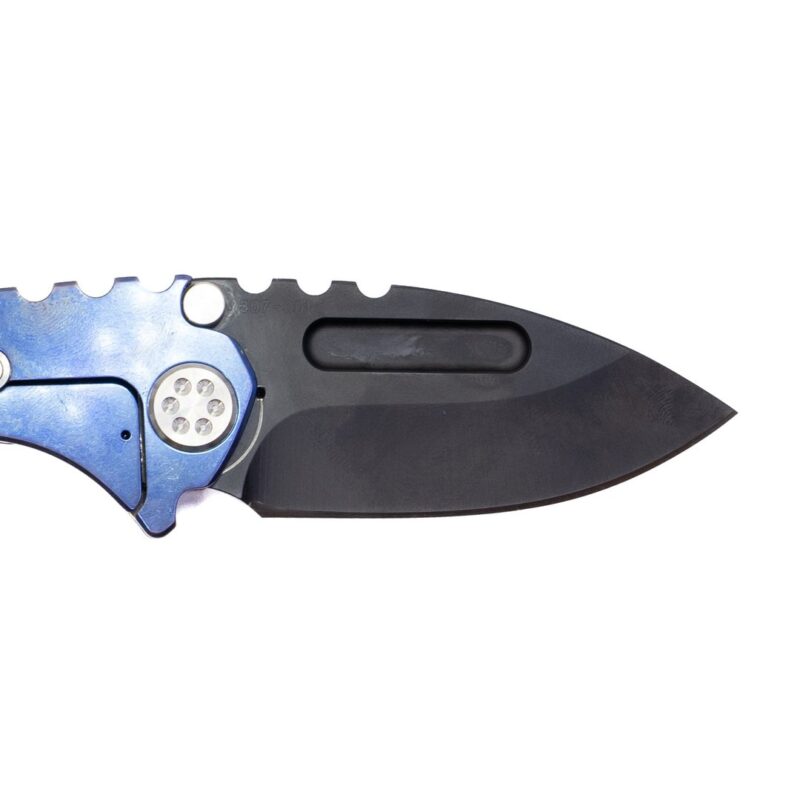 Medford Micro Praetorian T Knife - Blue Flamed Handle & Drop Point #64109