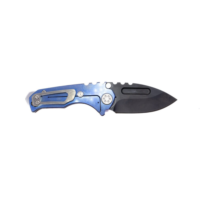 Medford Micro Praetorian T Knife - Blue Flamed Handle & Drop Point #64109