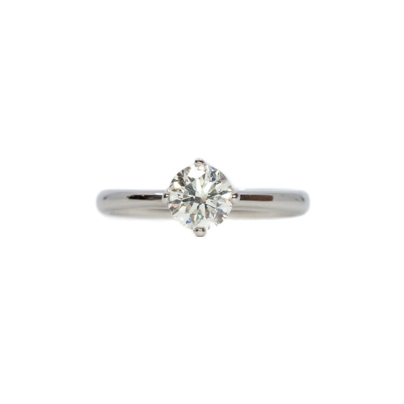 18ct White Gold Solitaire Diamond 0.71CT I/VS1 GIA Ring Val $8650 Size J1/2 #63914