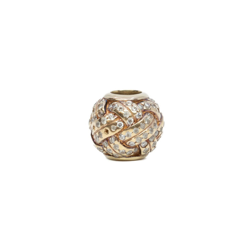 Pandora 14ct Yellow Gold Sparkling Love Knot Charm - (As Is) #61818-4