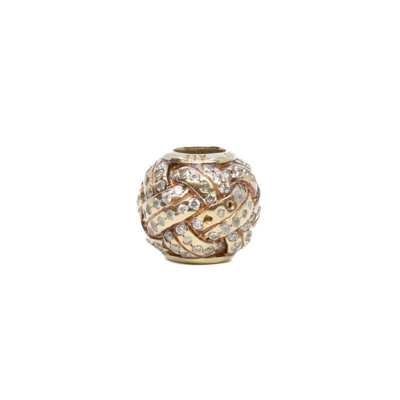 Pandora 14ct Yellow Gold Sparkling Love Knot Charm - (As Is) #61818-4