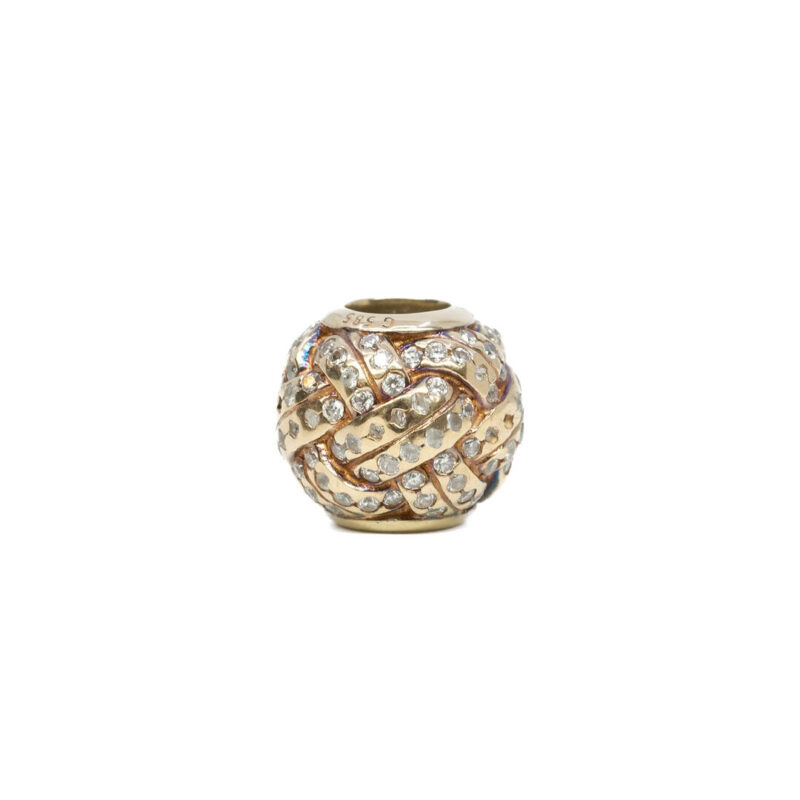 Pandora 14ct Yellow Gold Sparkling Love Knot Charm - (As Is) #61818-4