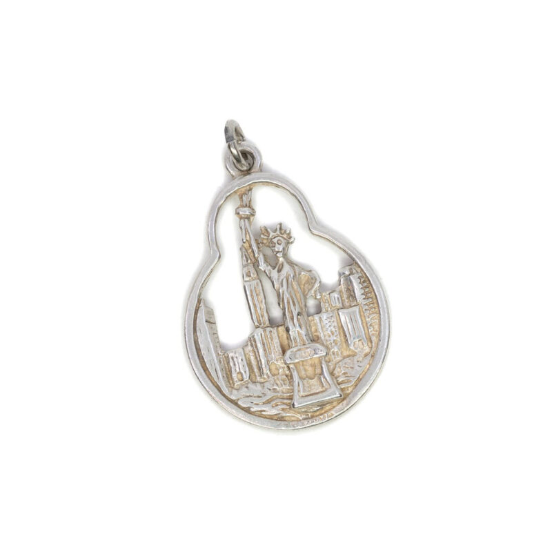 Vintage Sterling Silver Statue of Liberty Pendant #7138-14